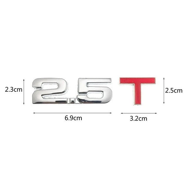 1.6T 1.8T 2.0T 2.2T 2.4T 2.5T 2.8T 3.0T Turbo Badge Emblem Universal NEW