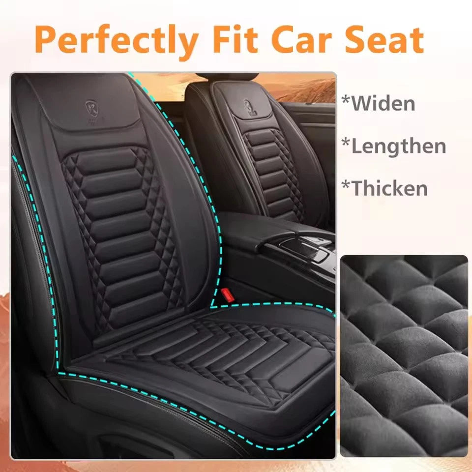 2pc Universal 12V Heated Car Seat Cover Winter Auto Cushion Warmer and Protector