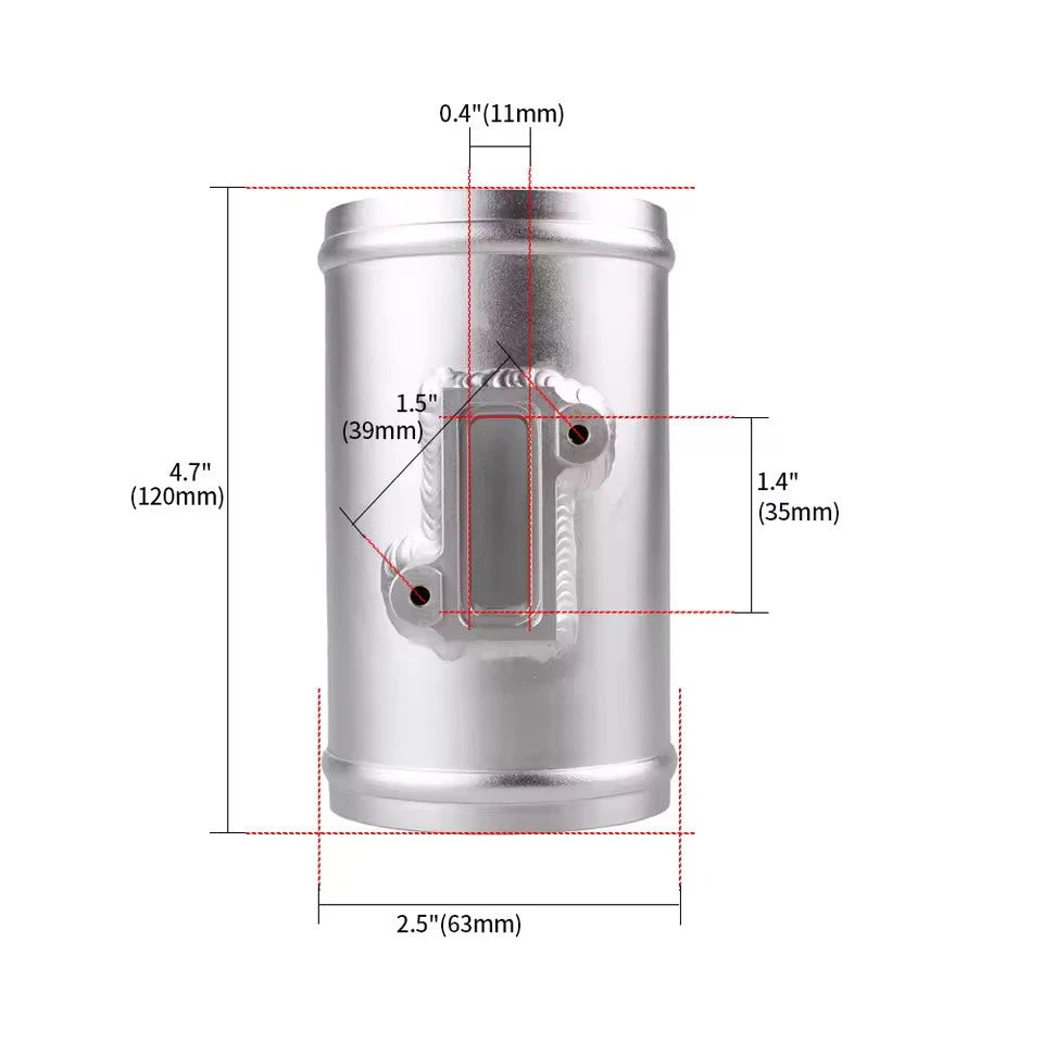 Air Flow Sensor Mount Intake Meter Base For VW Nissan Honda Civic Ford MAF