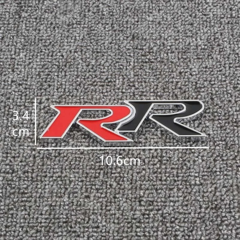 RR Aluminium Emblem Badge Red & Black for Honda Mugen Civic Accord Integra CRV