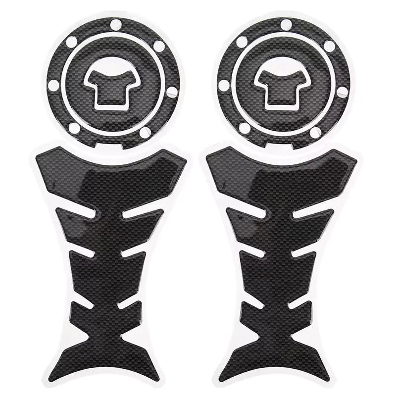 3D Carbon Fiber Gel Gas Cap Protector Durable for Motorcycle Gas Tank Cover