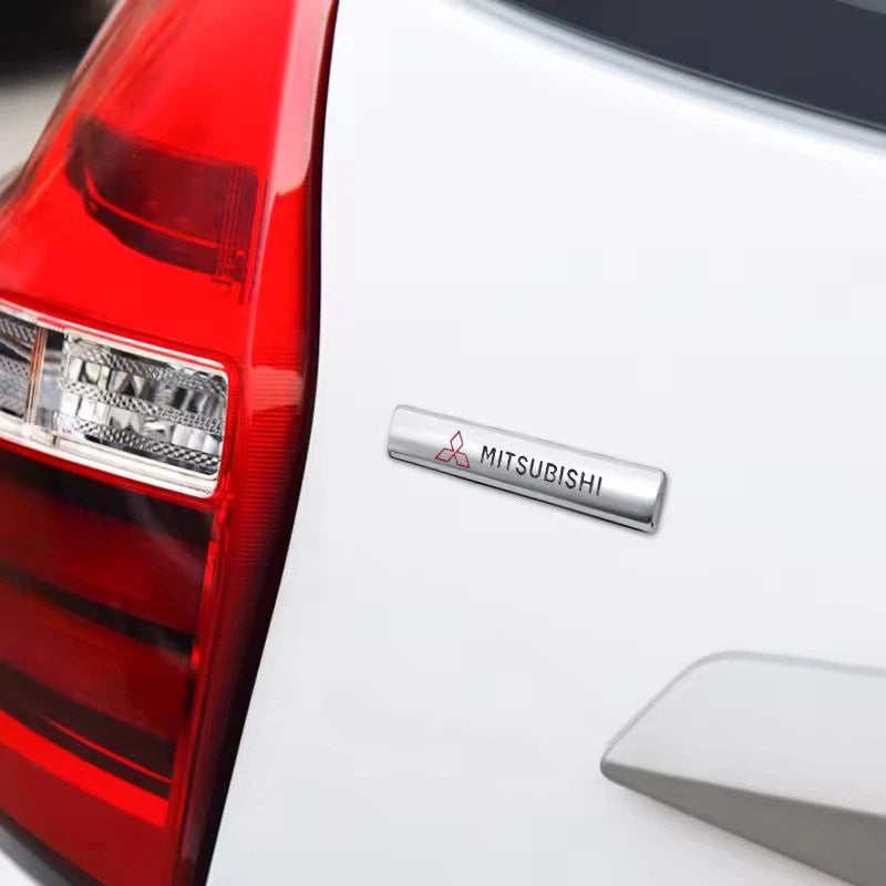 Aluminium Chrome Silver Black Badge for Mitsubishi Lancer Outlander ASX NEW
