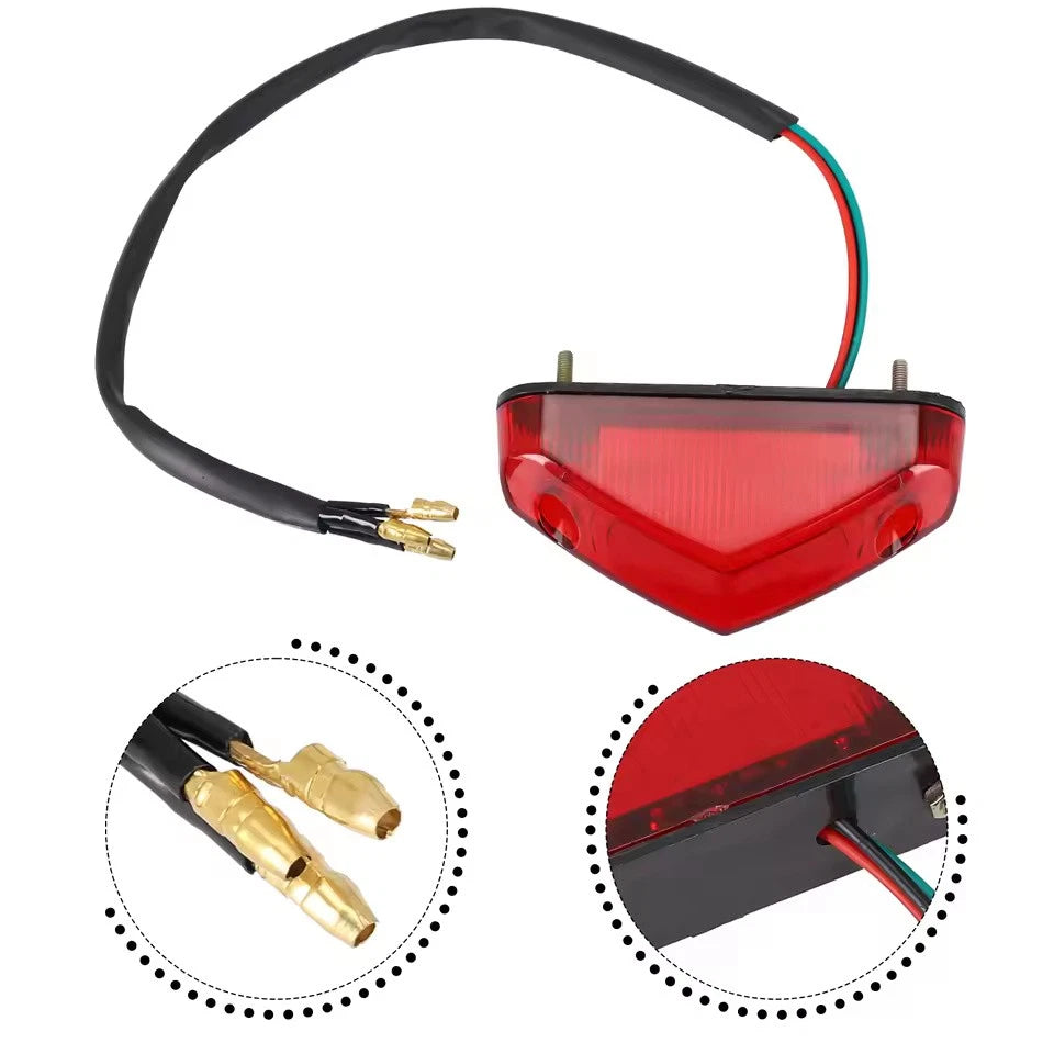 Universal 12-LED Motorcycle Taillight Red Brake/Stop Lamp for Rear Fender