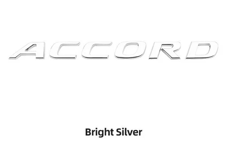 Accord Badge Emblem Chrome Silver / Matte Black for Honda OEM Size NEW in Bag