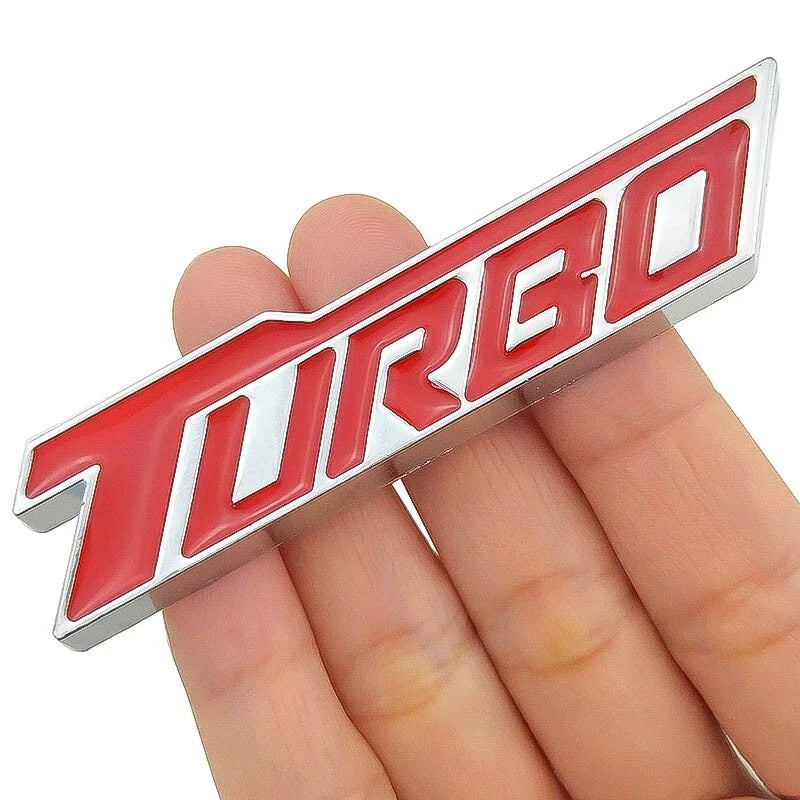 Turbo Boot Badge Red & Silver Emblem for Toyota Nissan Mazda Honda Subaru NEW