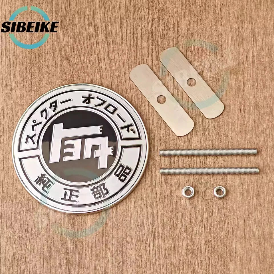 JDM Japan Metal Car Emblem Badge Black Red Blue Front Grill Sticker Universal