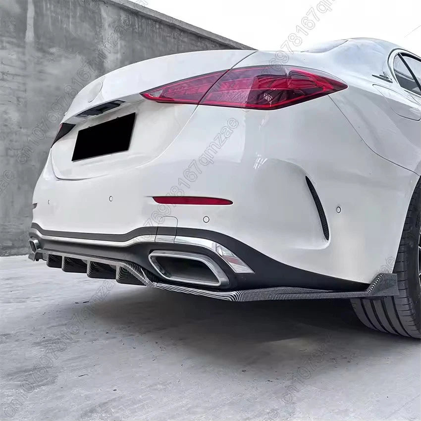 Rear Diffuser Bumper Spoiler Black for Mercedes-Benz C-Class W206 2022–2024