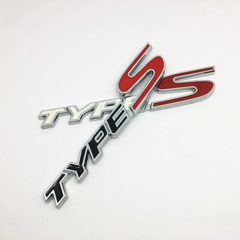 Type S Black & Red Aluminium Emblem Badge for Honda Integra NSX Civic Jazz HRV