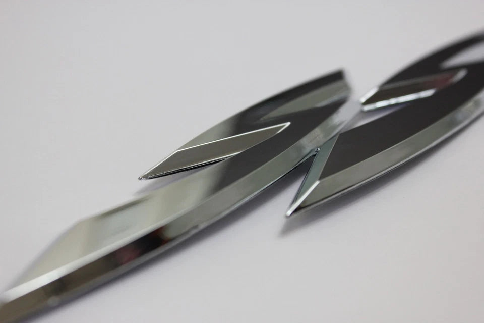 SS Chrome Silver & Black Boot Badge Emblem 170mm for Commodore NEW AU