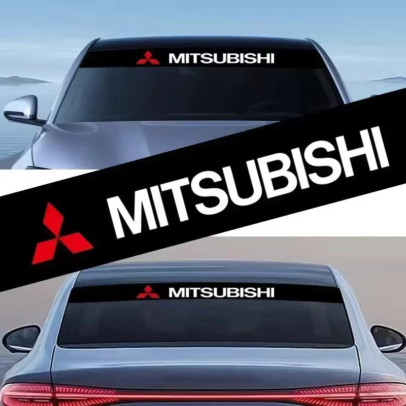 Windshiled Sun Blocker PET Sticker for Mitsubishi Ralliart Lancer Outlander NEW