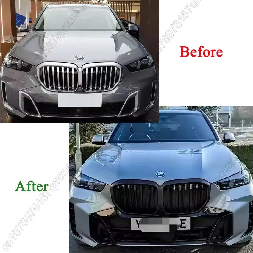 Front Grille with Camera Hole Single Slat Racing Grill for BMW X5 G05 2023–2025