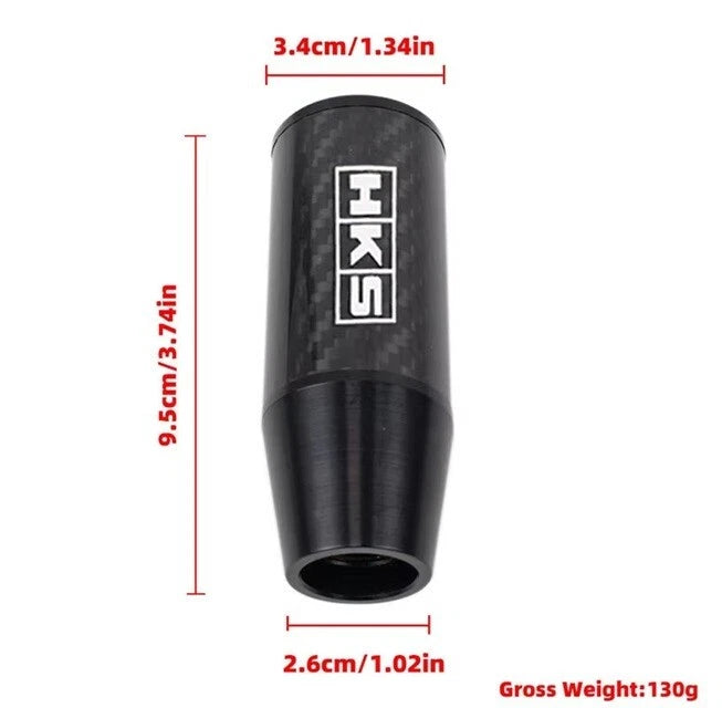 HKS Carbon Fibre Gear Shift Knob NEW JDM M12 M10 & M8 Universal Fitment