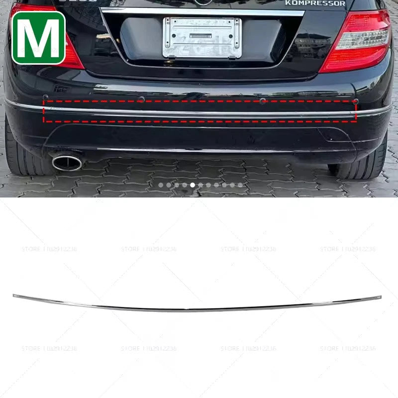Rear Chrome Bumper Trim for Mercedes-Benz W204 2008–2011 Replacement Bumper Mold