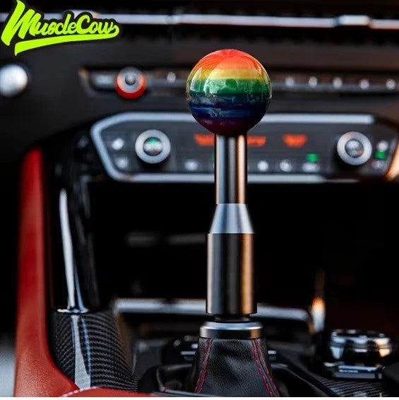 Rainbow Multi Pearl Acrylic Gear Shift Knob M12x1.25 M10x1.5 M10x1.25 M8x1.25