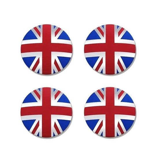 4 Pcs England Flag Wheel Centre Cap Sticker Replacement NEW Free Post