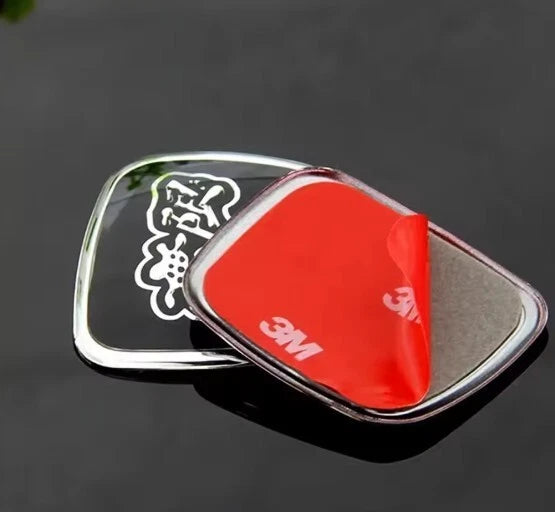 Mugen Steering Wheel Badge Emblem Black / Red for Honda Accord CRV Civic HRV