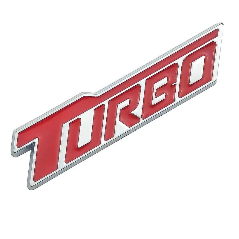 Turbo Boot Badge Red & Silver Emblem for Toyota Nissan Mazda Honda Subaru NEW