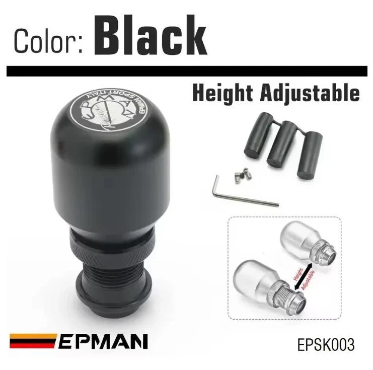Epman Height Adjustable Gear Gear Shift Knob M12 M10 M8 Universal Fitment