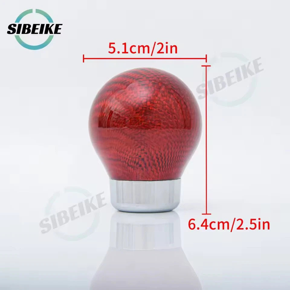 Carbon Fiber Aluminum Gear Shift Knob M12x1.25 M10x1.5 M10x1.25 M8x1.25