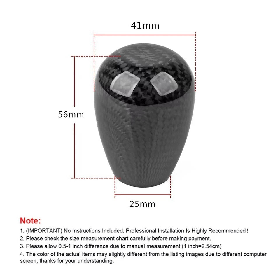 Genuine Carbon Fibre Gear Knob M81.25 M101.5 M101.25 M121.25 5 or 6 Speed NEW
