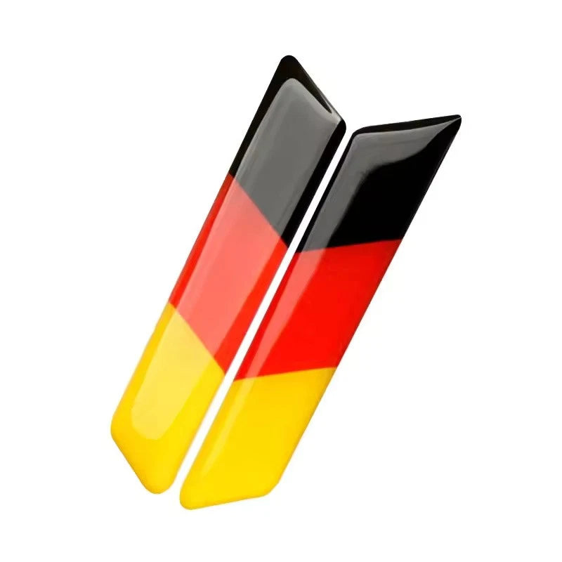 2Pcs German Flag Badge Emblem 3D Car Sticker Set