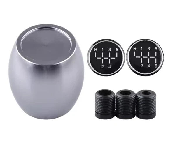 6 5 Speed Aluminium Gear Shift Knob M12x1.25 M10x 1.5 M10x1.25 M8x1.25 Universal