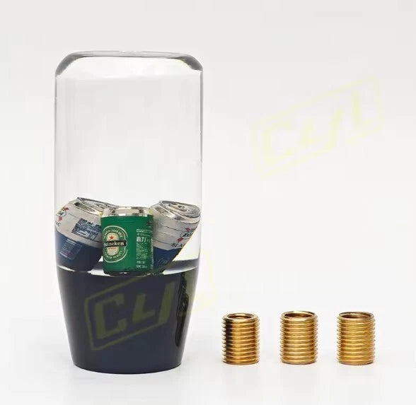 JDM Beer Cans Acrylic Gear Knob M8x1.25, M10x1.25, M10x1.5 Universal Fitment