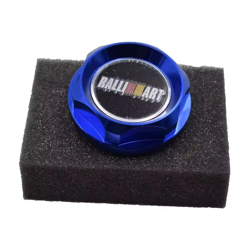 Ralliart Aluminum Engine Oil Filler Cap Custom Racing Buckle Gold Silver Blue