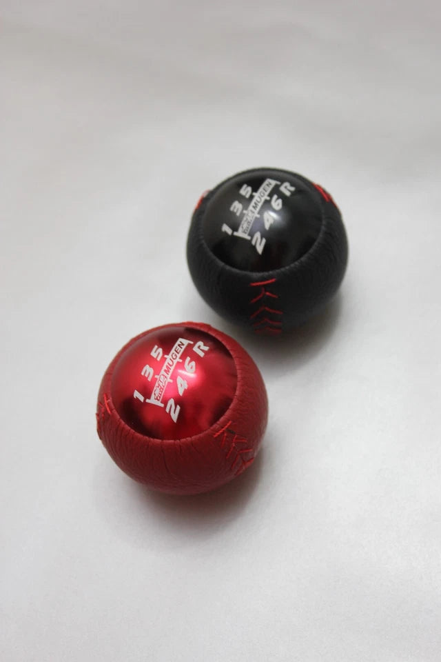Mugen 6 Speed Gear Shift Knob 10x1.5 Red Leather Honda S2000 Integra CL9 CL7 HRV
