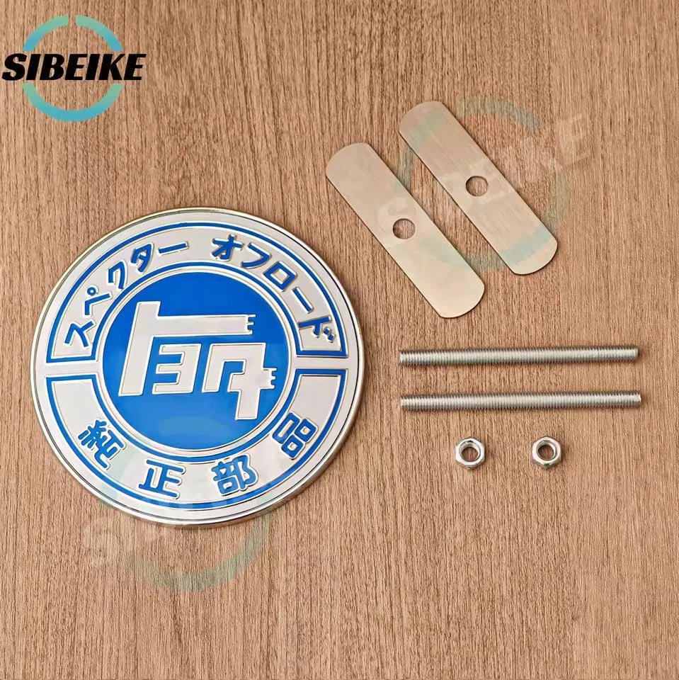 JDM Japan Metal Car Emblem Badge Black Red Blue Front Grill Sticker Universal