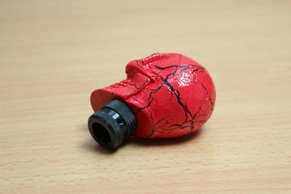 Anatomic Skull Gear Shift Knob Red Resin & Aluminium M12 M10 M8 Universal