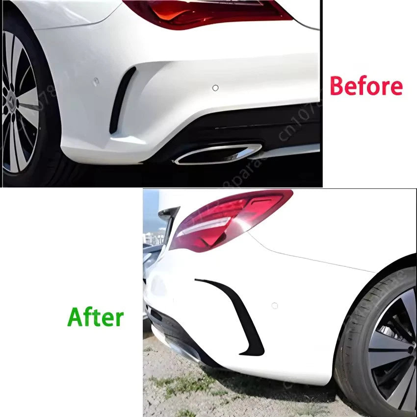 Rear Bumper Spoiler Canards Vent Cover Trim for Mercedes-Benz CLA W117 2013–2019