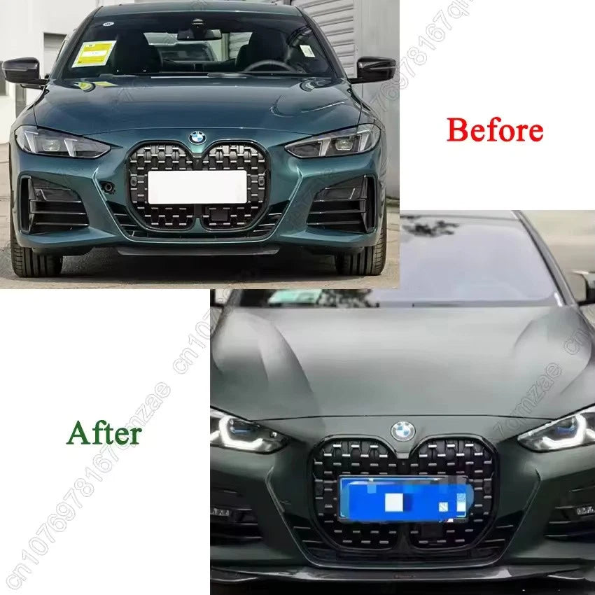 Front Racing Grille Dual Line Meteor Black for BMW 4 Series G22 G23 2020–2024