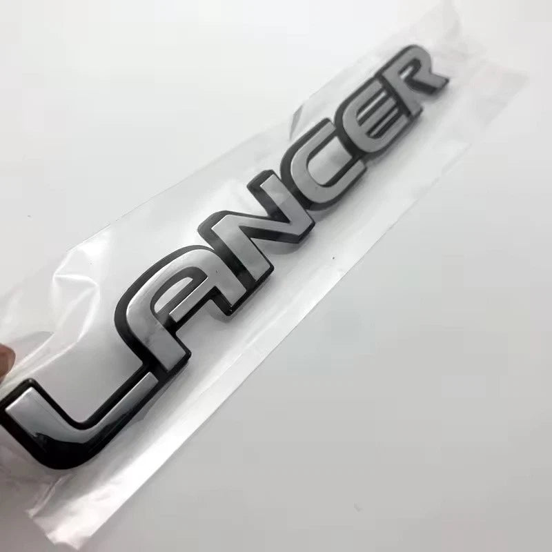 Lancer Chrome Silver Boot Emblem Badge with Adhesive Various Styles NEW