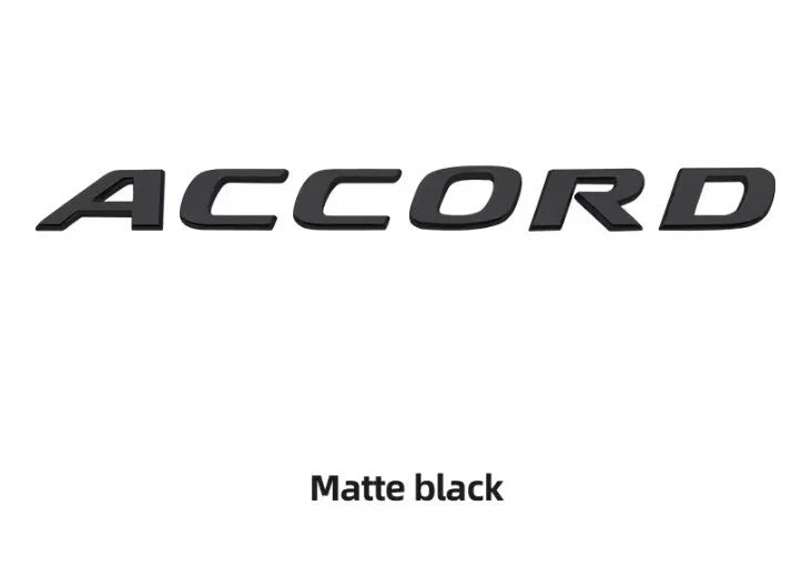 Accord Badge Emblem Chrome Silver / Matte Black for Honda OEM Size NEW in Bag