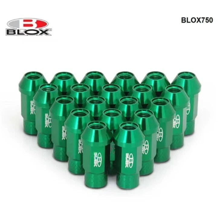 20Pcs Blox Forged Aluminium Extended Open Racing Lock Lug Nuts M12x1.25 M12x1.5