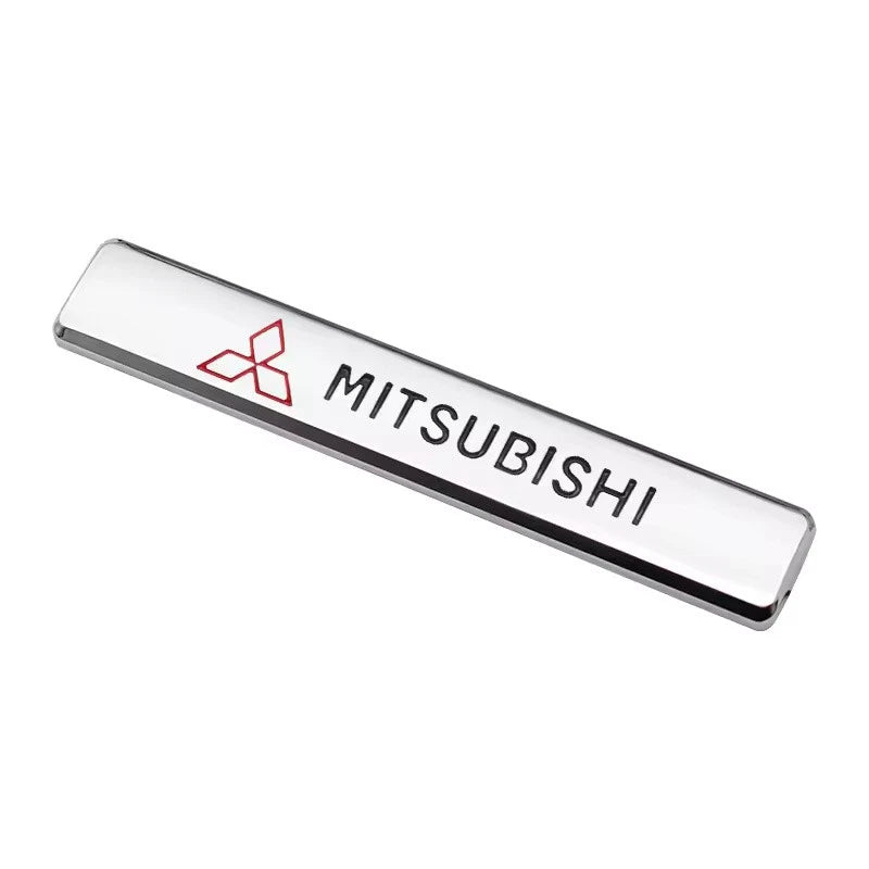 Aluminium Chrome Silver Black Badge for Mitsubishi Lancer Outlander ASX NEW
