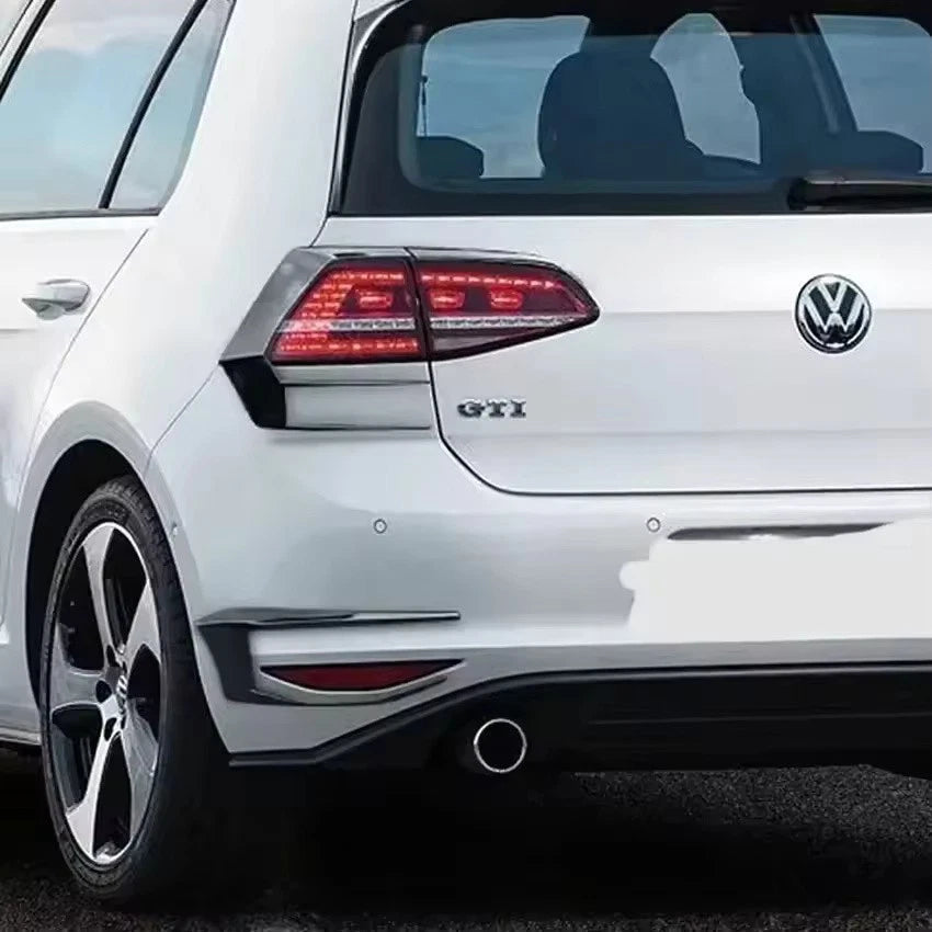 Gloss Black Rear Bumper Splitter Canard Spoiler for VW Golf 7 MK7 GTI R GTD