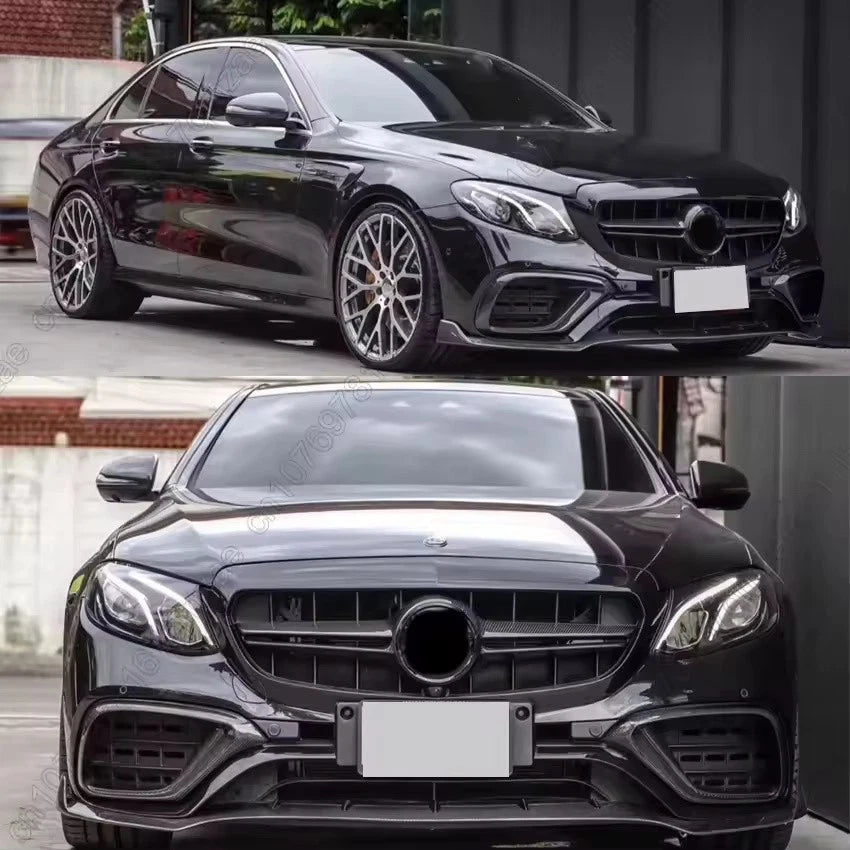 C63S Style Front Racing Grille Black for Mercedes-Benz C-Class W205 2014–2018