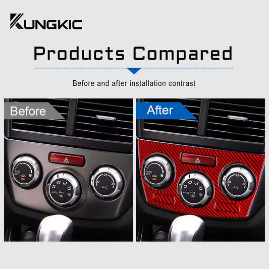Carbon Fiber Air Conditioning Climate Control Overlay for Subaru Impreza 09 - 11
