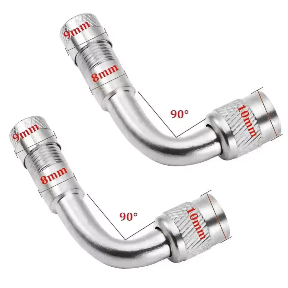 Universal 45° 90° 135° Angle Valve Extension Adapter Bent Air Tyre Valve Connect