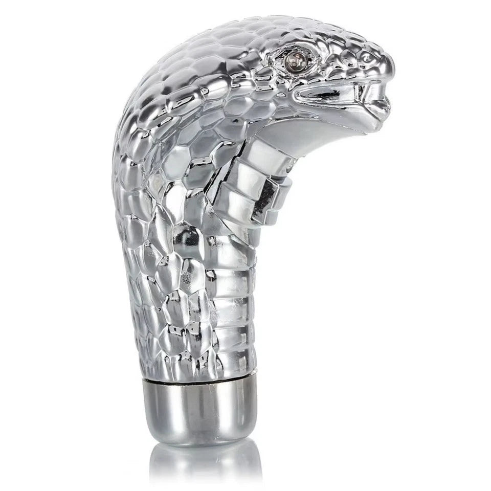 Chrome Silver Snake Cobra Gear Knob with Light Up Eyes NEW Sealed