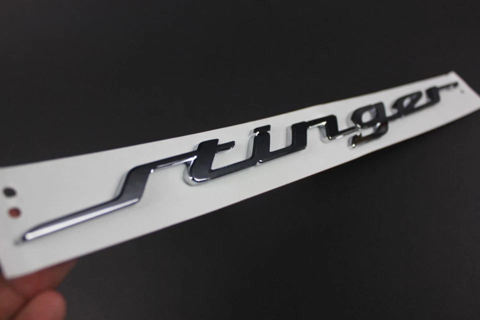 NEW Style Stinger Chrome Silver Boot Badge Emblem for Kia Stinger GT Line 375mm
