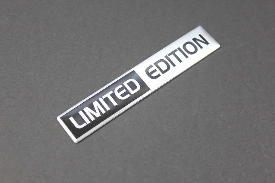 Limited Edition Brushed Silver Fender Boot Fender Badge Emblem Universal 100mm