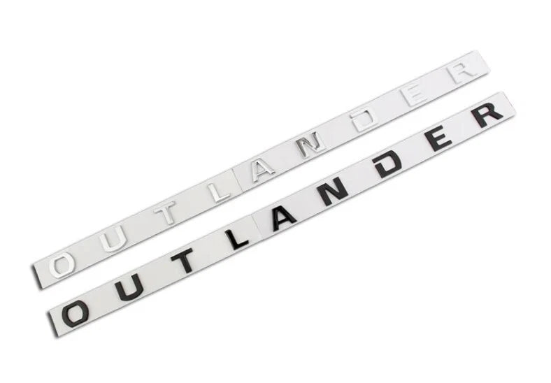 Outlander Hood Bonnet Badge Gloss Black Emblem for Mitsubishi Exceed MiVEC SUV