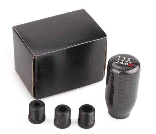 6 speed Carbon Fibre Gear Shift Knob for Nissan Subaru Toyota Ford Holden KIA
