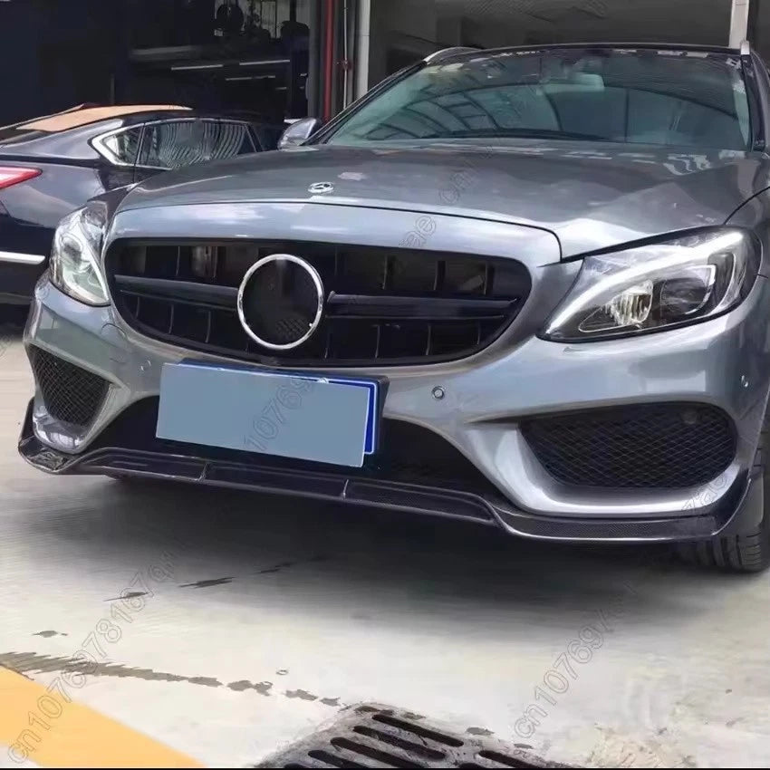 C63S Style Front Racing Grille Black for Mercedes-Benz C-Class W205 2014–2018