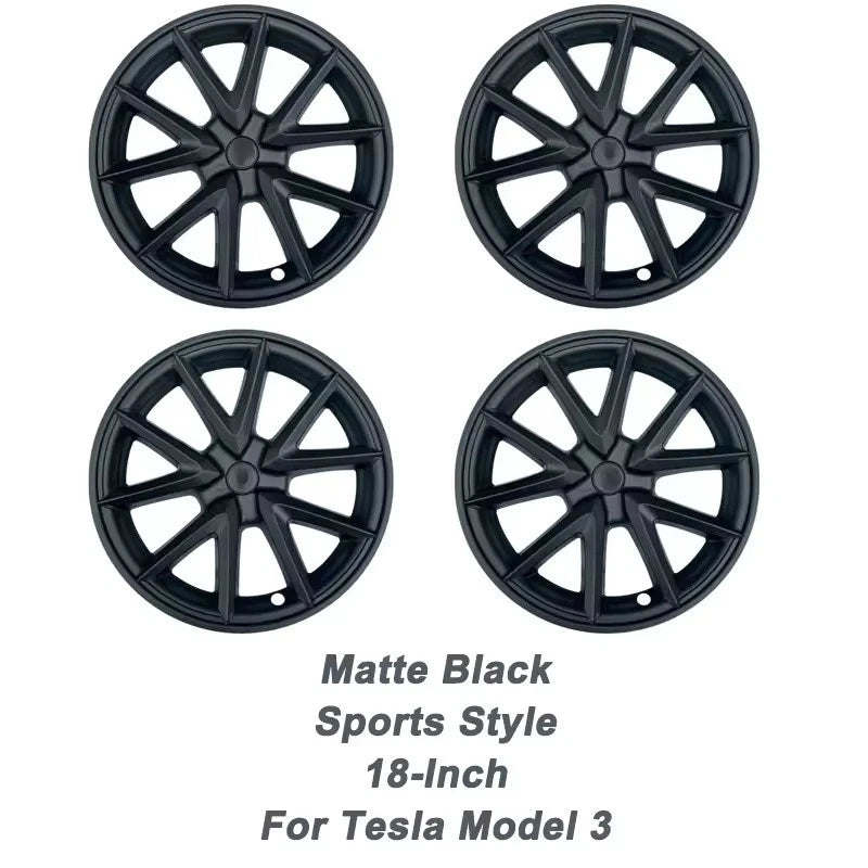 Sport Style 18-Inch Wheel Rim Covers Hubcaps for Tesla Model 3 2021–2023