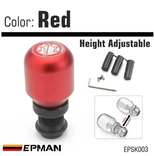 Epman Height Adjustable Gear Gear Shift Knob M12 M10 M8 Universal Fitment