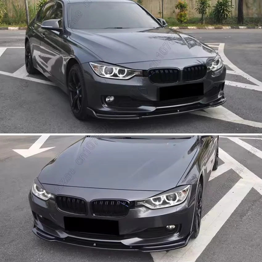 3Pcs Front Bumper Canard Lip Splitter Kit for BMW 3 Series F30 F31 2013–2019